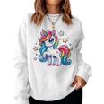 Unicorn For Girls Cute Rainbow Magical Unicorn Women Sweatshirt