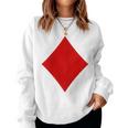 Women's Card Game Costume Playing Card Checked Fancy Dress & Carnival Sweatshirt Frauen