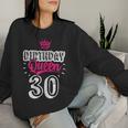 30Th Birthday Queen Happy Birthday Party Crown Sudadera Mujer Regalos para ella