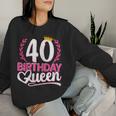 40 Años 40 Cumpleaños Birthday Queen 40 Sudadera Mujer Regalos para ella