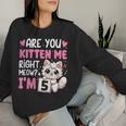 5Th Birthday Girl 5Yr Five 5 Year Old Kitten Cat Bday Women Sweatshirt Gifts for Her