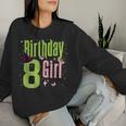 8Th Birthday Witch Pink And Green 8 Year Old Birthday Girl Women Sweatshirt Gifts for Her