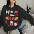 Baseball Mom Coquette Bow Mother's Day Baseball Mama Women Sweatshirt Gifts for Her