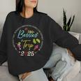 Besties Trip 2025 Memories Girl Trip Friends Vacation Retro Women Sweatshirt Gifts for Her