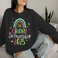 Big Sister 2025 Girls' Rainbow Butterfly Sweatshirt Frauen Geschenke für Sie