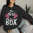 Boxeo Esta Chica Puede Boxear Cool Girl Boxeo Sin Mangas Sudadera Mujer Regalos para ella