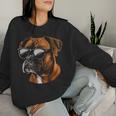 Boxer Dog Sunglasses Dog Mom Dad Women Sweatshirt Gifts for Her