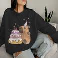 Capybara Cake Happy Birthday Animal Rodent Boy Girl Child Sweatshirt Frauen Geschenke für Sie