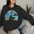 Cat Women's Meow Cat Motif Sweatshirt Frauen Geschenke für Sie