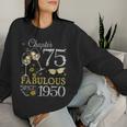 Chapter 75 Fabulous Since 1950 75Th Birthday Queen Sudadera Mujer Regalos para ella