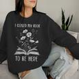 I Closed My Book To Be Here Book Lover Floral Bookworm Sweatshirt Frauen Geschenke für Sie