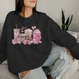 Coffee Valentine's Day Lover Valentine Latte For Girls Women Sweatshirt Gifts for Her