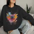 Colourful Dragonfly With Spray Effect Sweatshirt Frauen Geschenke für Sie