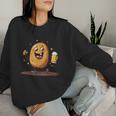 Cool Potato With Beer In Hand Costume Sweatshirt Frauen Geschenke für Sie