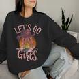 Cowboy Hat Boots Let Is Go Girls Western Pink Cowgirls Sweatshirt Frauen Geschenke für Sie