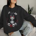 Creepy Kawaii Goth Girl Horror Anime Aesthetic Women Sweatshirt Gifts for Her