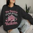 Crochet Knitting Saying Wool Needle Women's Sweatshirt Frauen Geschenke für Sie