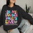 In My Double Digits Era Retro 10 Year Old 10Th Birthday Girl Women Sweatshirt Gifts for Her