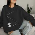 Drawn Simple Snowboard Girl Sweatshirt Frauen Geschenke für Sie