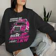 Echte Frauen Fahren Einen Großen Dienstwagen Lkw Fahrerin Sweatshirt Frauen Geschenke für Sie