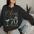 Ein Hoch Auf 70 Jahre Alte Frauen Zum 70 Geburtstag Frauen Königinnen Geburtstag Sweatshirt Frauen Geschenke für Sie