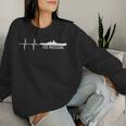 Ekg Heartbeat Uss Missouri Bb-63 Acorazado Sudadera Mujer Regalos para ella