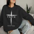 Faith Fear Christian Cross Jesus Christ Christians Women Sweatshirt Gifts for Her
