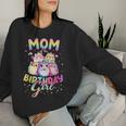 Family Mom Of The Birthday Girl Squish Birthday Squad Mallow Women Sweatshirt Gifts for Her