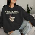 Chicken Game Ltd Divertido Diseño De Pollo Con Texto En Inglés Don't Look Niños Negro Manga De Doble Puntada Sudadera Mujer Regalos para ella