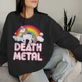 Death Metal Rainbow Unicorn Sweatshirt Frauen Geschenke für Sie