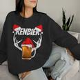 Saying Beer Renbier Reindeer Saufen Alcohol Sweatshirt Frauen Geschenke für Sie