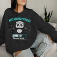 Installing Muscle Panda Weight Lifting Barbell Fitness Sweatshirt Frauen Geschenke für Sie