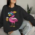 Ski Flamingo With Beer Apres Ski Comic Sweatshirt Frauen Geschenke für Sie