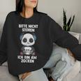 Gaming Panda Bitte Nicht Stören Ich Bin Am Zocken Sweatshirt Frauen Geschenke für Sie