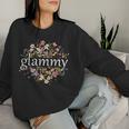 Glammy For Grandma Wildflower Floral Women's Women Sweatshirt Gifts for Her