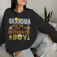 Grandma Of The Birthday Construction Worker Boy Crew Party Women Sweatshirt Gifts for Her