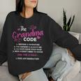 The Grandma Code Grammy Nana Grandma Grandmother Rules 'S Classic Fit Black Short Sleeve Cotton Blend Small Women Sweatshirt Gifts for Her