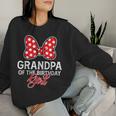 Grandpa Of The Birthday Girl Cute Pink Bow Family Matching Women Sweatshirt Gifts for Her