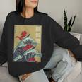 The Great Wave Off Kanagawa Coucher De Soleil Rétro Dragon Japonais Sweat-shirt pour femme Cadeaux pour elle