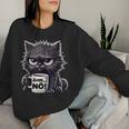 Grimmige Katze Für Arbeitskollegen Cats Sweatshirt Frauen Geschenke für Sie