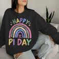 Happy Pi Day Rainbow 314 Pi Number Math Teacher Girls Women Sweatshirt Gifts for Her