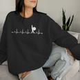 Heartbeat Bass Drum Ecg For Marching Band Mom Dad Women Sweatshirt Gifts for Her