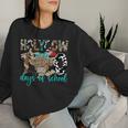 Holy Cow 100 Days Of School 100Th Day School Teacher Student Women Sweatshirt Gifts for Her