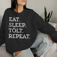 Icelandic Horse Eat Sleep Tölt Icelandic Birthday Pony Graphic Sweatshirt Frauen Geschenke für Sie