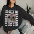 I'm Just A Girl Sad Hamster Meme Sweatshirt Frauen Geschenke für Sie