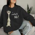 Ironically Sarcastic Cheeky Meerkat Gray Sweatshirt Frauen Geschenke für Sie