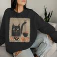 Kawaii Cat Eating Sushi Japanese Anime Cute Sushi Cat Girls Women Sweatshirt Gifts for Her