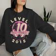 Level 10 Years Girl's Birthday Gamer Girl Gamer 2015 Sweatshirt Frauen Geschenke für Sie