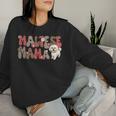 Maltese Groovy World's Best Maltese Mum Sweatshirt Frauen Geschenke für Sie