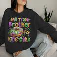 Mardi Gras Girls Kid Will Trade Brother For King Cake Bead Women Sweatshirt Gifts for Her